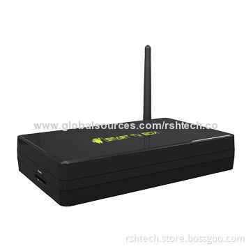 Dual-core Smart TV Box, Supports Google TV Market, XMBC Miracast and DLNA, 4,096 x 2,304 Pixels